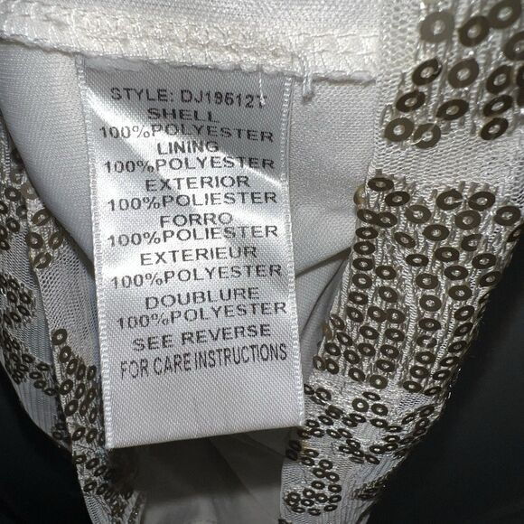 Ark & Co white and gold sequined mini dress women’s size small (S) - Picture 6 of 6